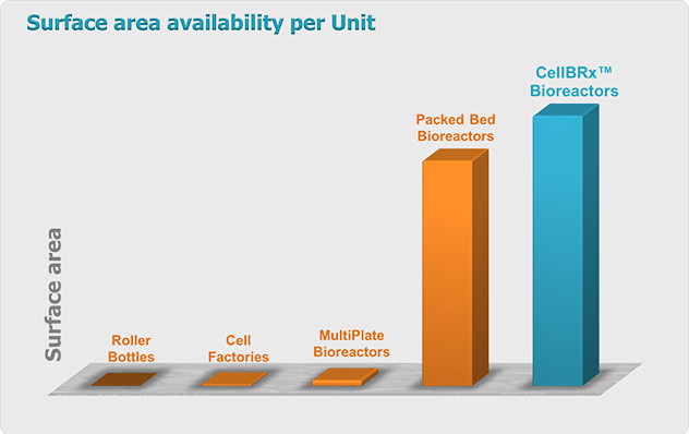 Surface area availability per unit